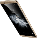 ZTE Axon 7 oro tapa delantera top lado derecho aslant