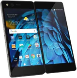 ZTE Axon M zwart voorkant geopend ed linkerzijkant schuin