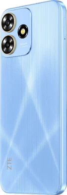 ZTE Blade A73 blå tillbaka vänster sida