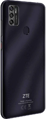 ZTE Blade A7s 2020 zwart achterkant rechterzijkant
