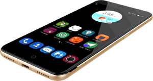ZTE Blade V7 kulta etupuolella oikea puoli pohja