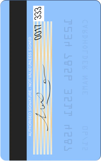 Creditcard Achterkant